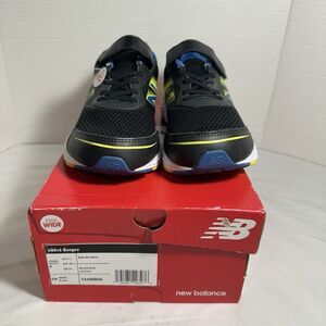 New Balance Kids 680v6 Bungee Extra Wide YA680B06 Size 6 Black/Blue Sneakers New